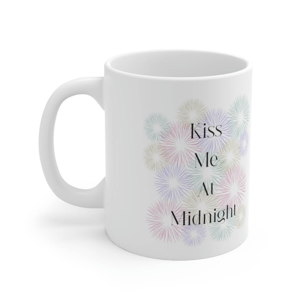 Kiss Me At Midnight Fireworks 11 oz White Coffee Mug - Image 3