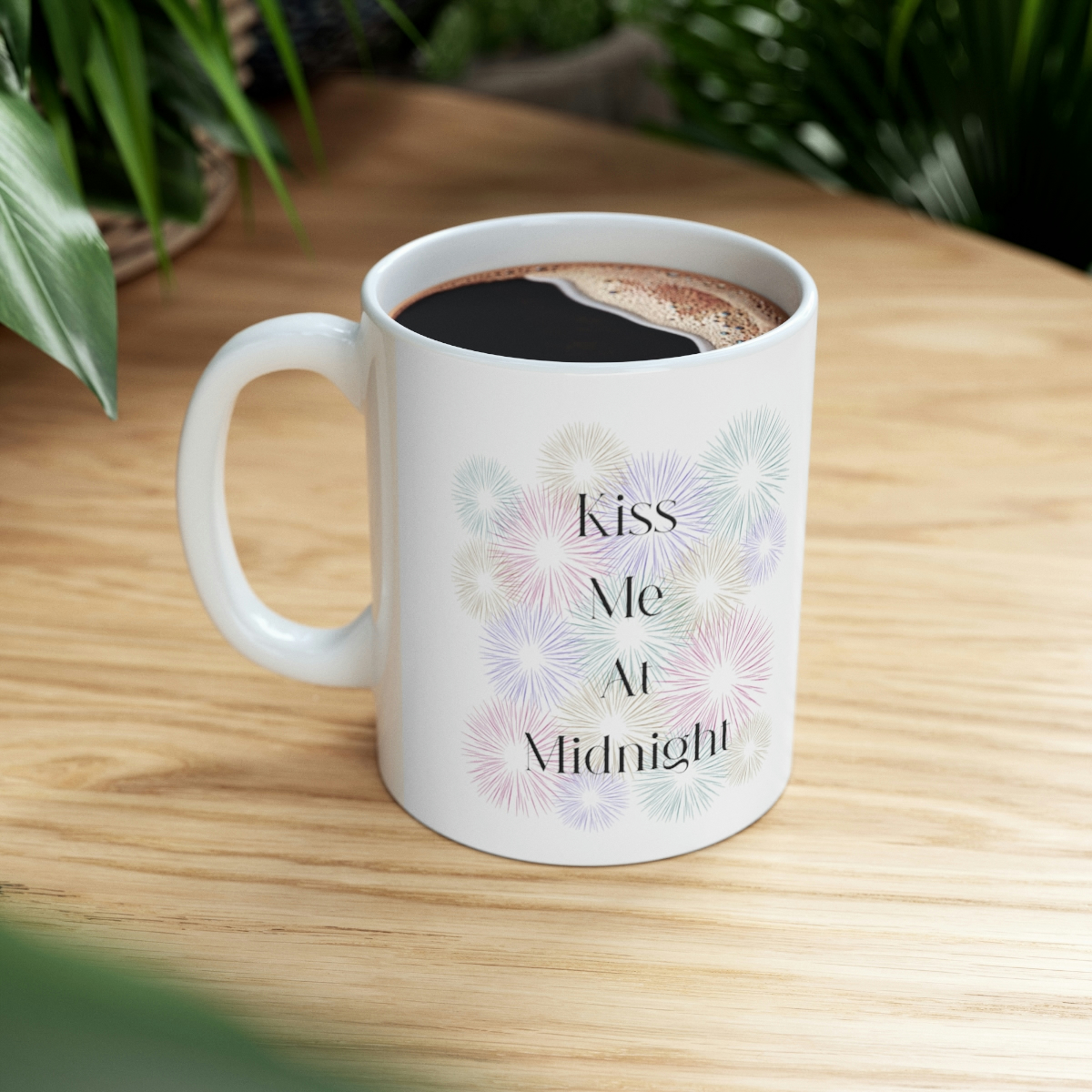 Kiss Me At Midnight Fireworks 11 oz White Coffee Mug - Image 8