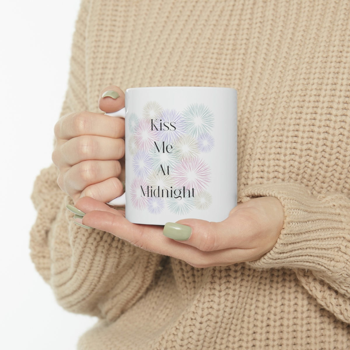 Kiss Me At Midnight Fireworks 11 oz White Coffee Mug - Image 10