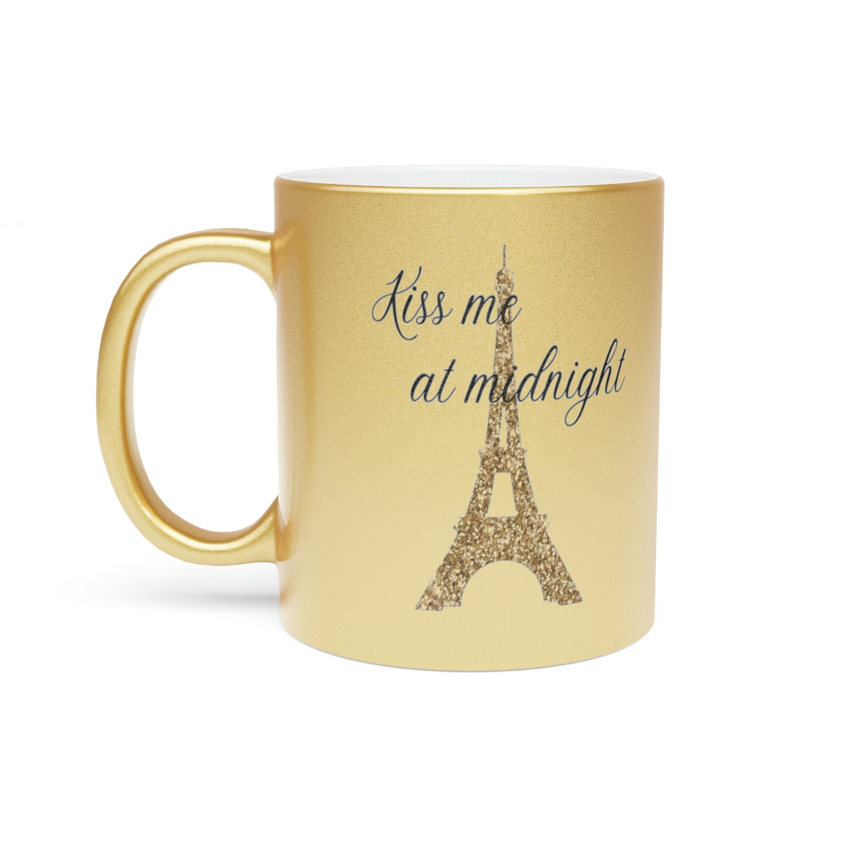 Kiss Me At Midnight Metallic Mug (SilverGold) - Image 3