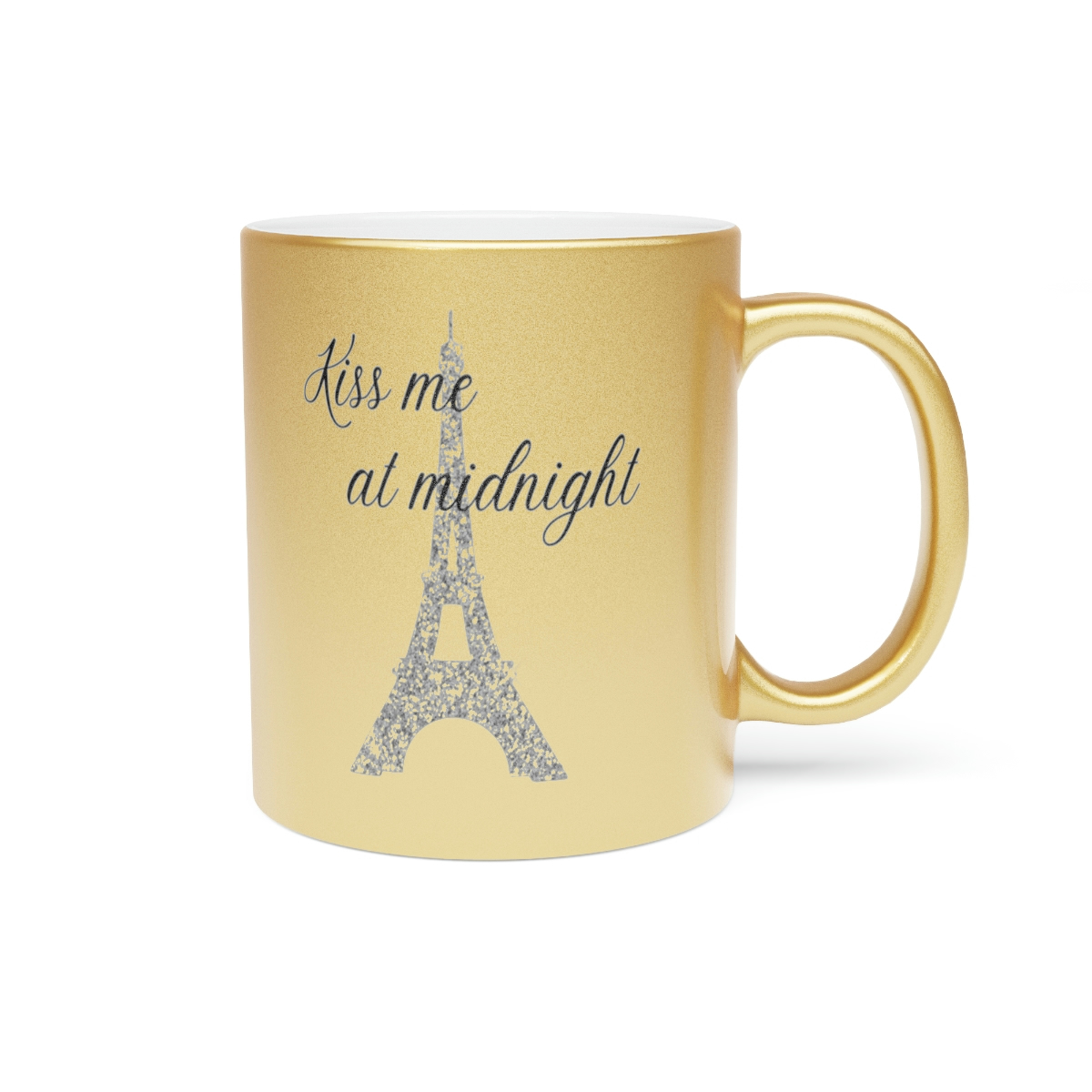 Kiss Me At Midnight Metallic Mug (SilverGold) - Image 4