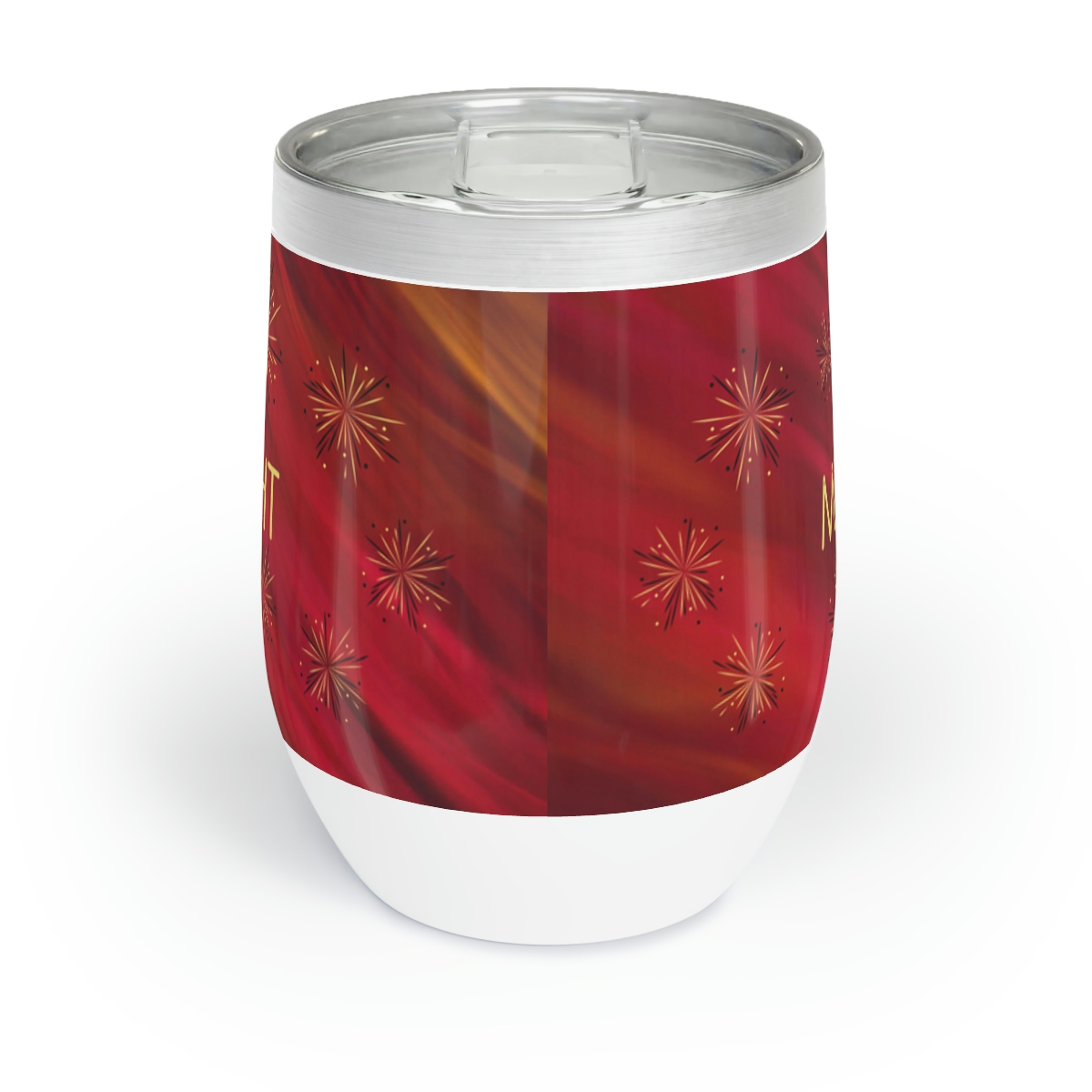 Kiss Me At Midnight 12 oz Stemless Wine Tumbler w/lid - Image 3