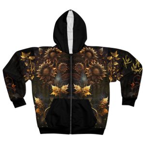 Kiss Me At Midnight® Unisex Zip Hoodie – All-Over Print Fleece Jacket